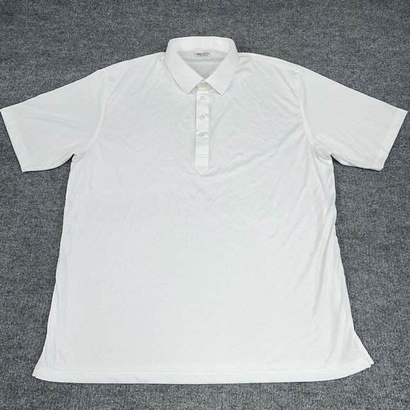 Other - Collars & Co Dress Collar Polo Shirt Men 2XL White Relaxed Fit Short Sleeve READ